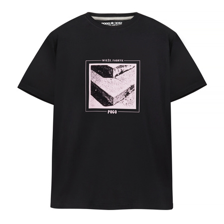 T-SHIRT POGO WIEŻE FABRYK DOSKONAŁY ŚWIAT BLACK