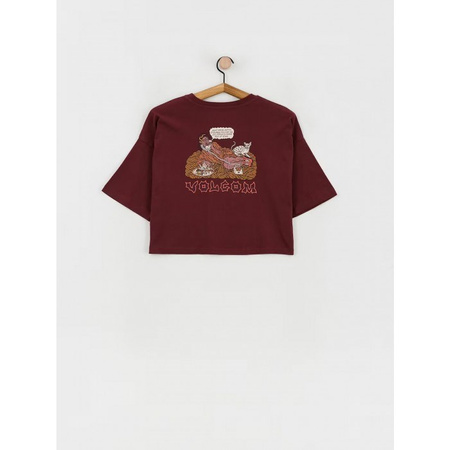 T-SHIRT VOLCOM DRUMSTONE BURGUNDY WMN