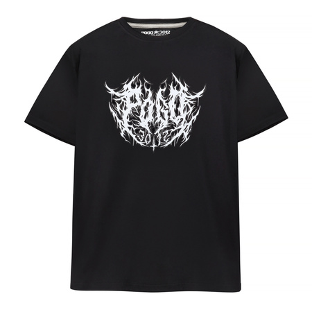 T-SHIRT POGO METAL WHITE BLACK