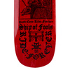DESKA POGO SHIP OF FOOLS TRANSPARENT RED POOL SHAPE