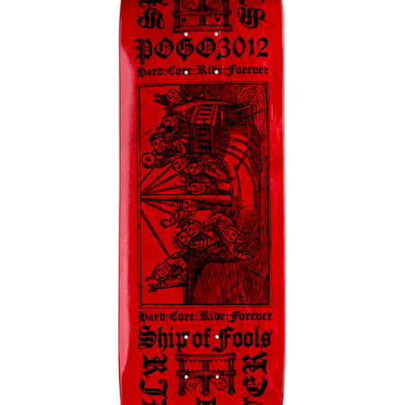 DESKA POGO SHIP OF FOOLS TRANSPARENT RED POOL SHAPE