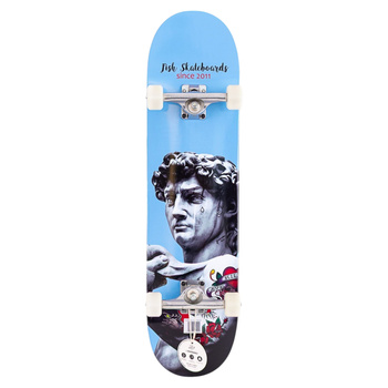 KOMPLETNA DESKOROLKA FISH SKATEBOARDS PRO BUBBLE GUM INK 