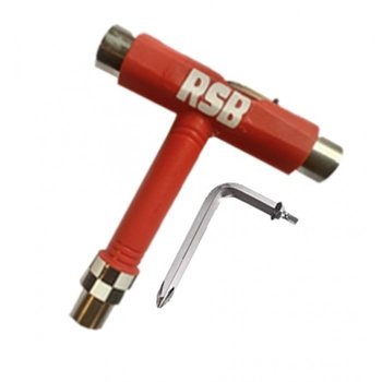 KLUCZ SKATE TOOL ROCKSTAR BEARINGS CLASIC T RED